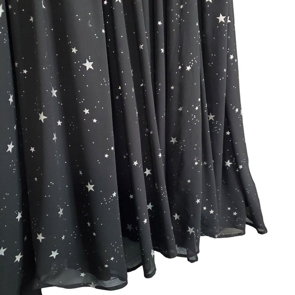Torrid Size 20 Dress Long Midi Starry Chiffon Dark Princess Fairy Whimsigoth - Picture 8 of 10